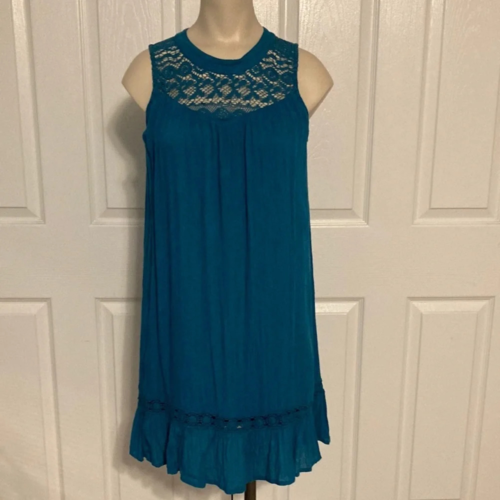 Zoe & Rose Band of Gypsies Teal Dress XL
